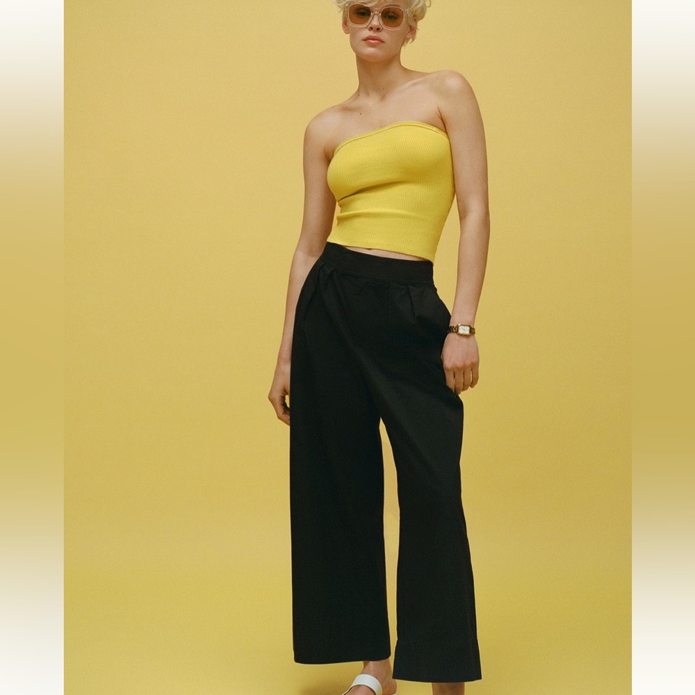 Anthropologie Women’s Pleated Poplin Trousers Size 14